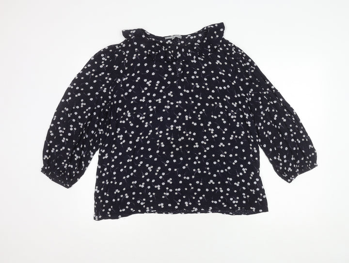 Oliver Bonas Women's Blue Floral Blouse Size 14