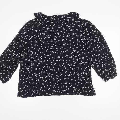 Oliver Bonas Women's Blue Floral Blouse Size 14