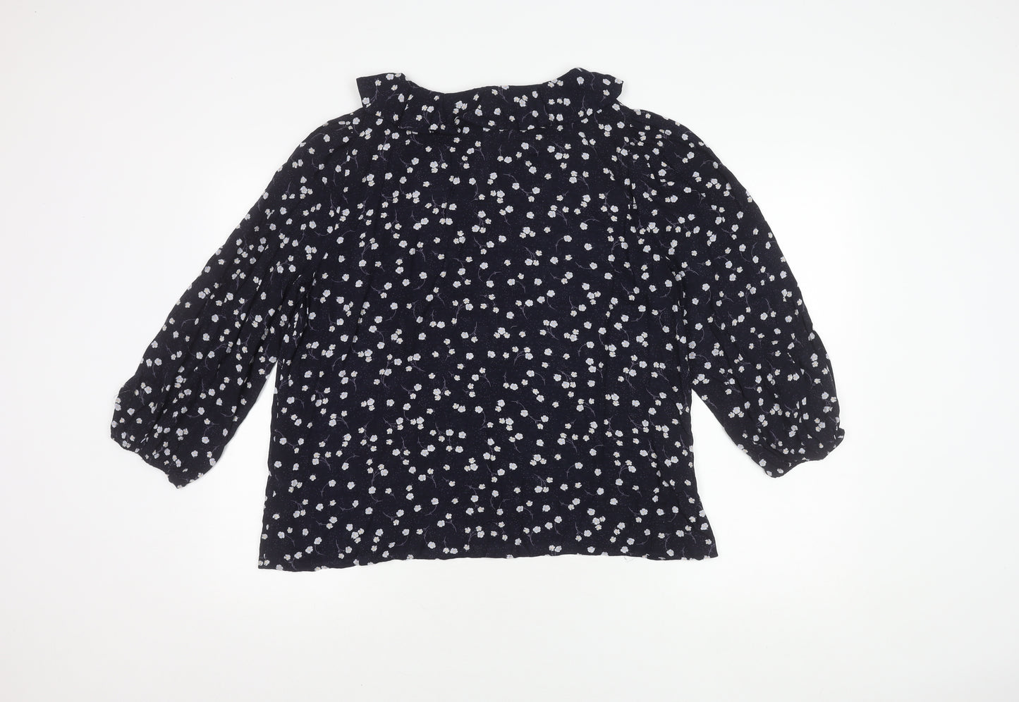 Oliver Bonas Women's Blue Floral Blouse Size 14