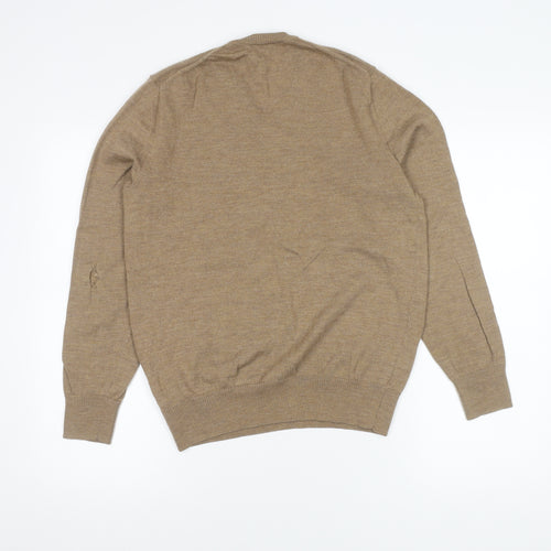 Gap Women's Brown Merino Wool V-Neck Jumper M