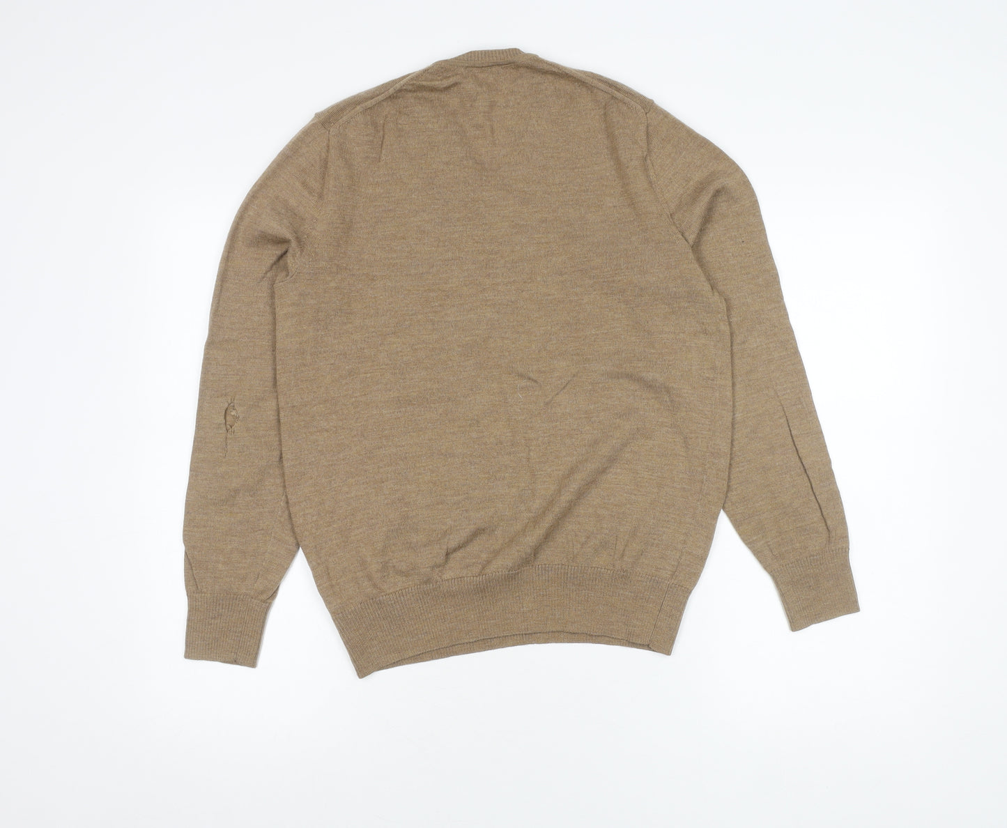 Gap Women's Brown Merino Wool V-Neck Jumper M