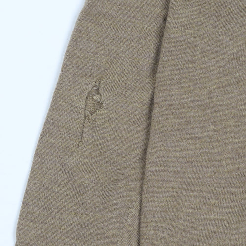 Gap Women's Brown Merino Wool V-Neck Jumper M