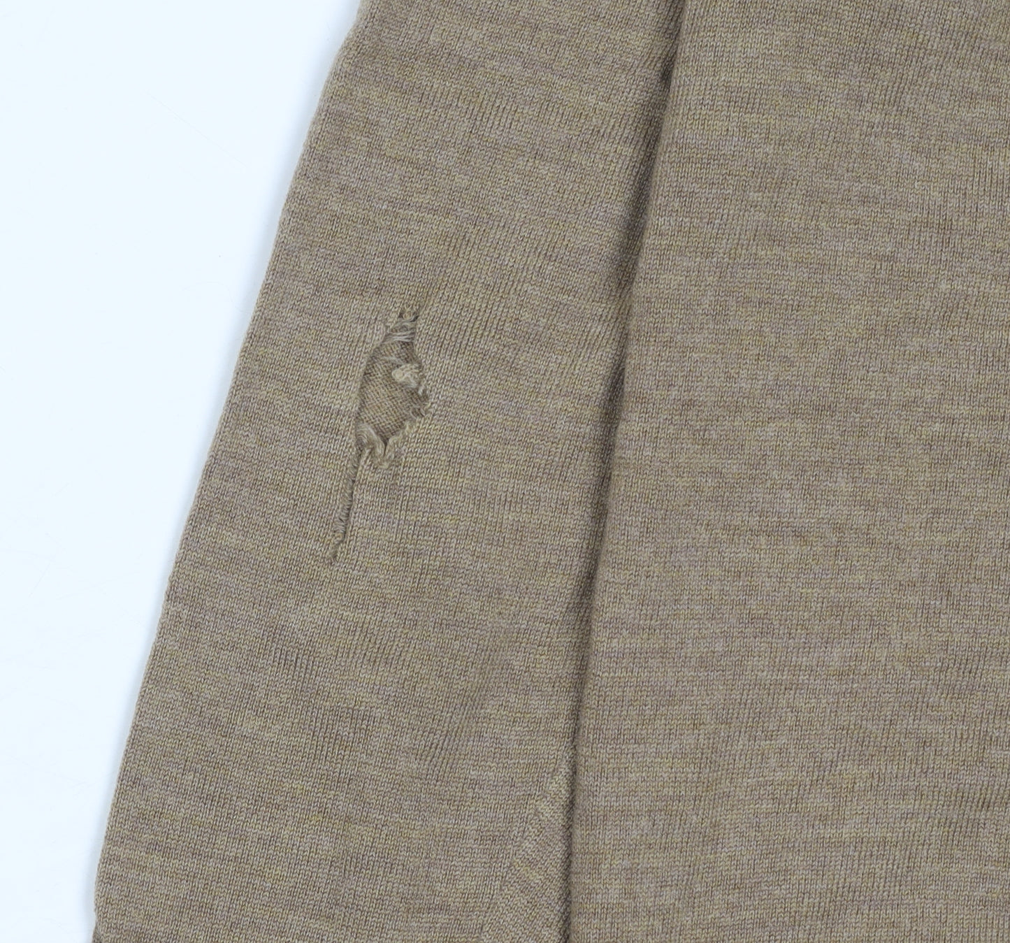 Gap Women's Brown Merino Wool V-Neck Jumper M