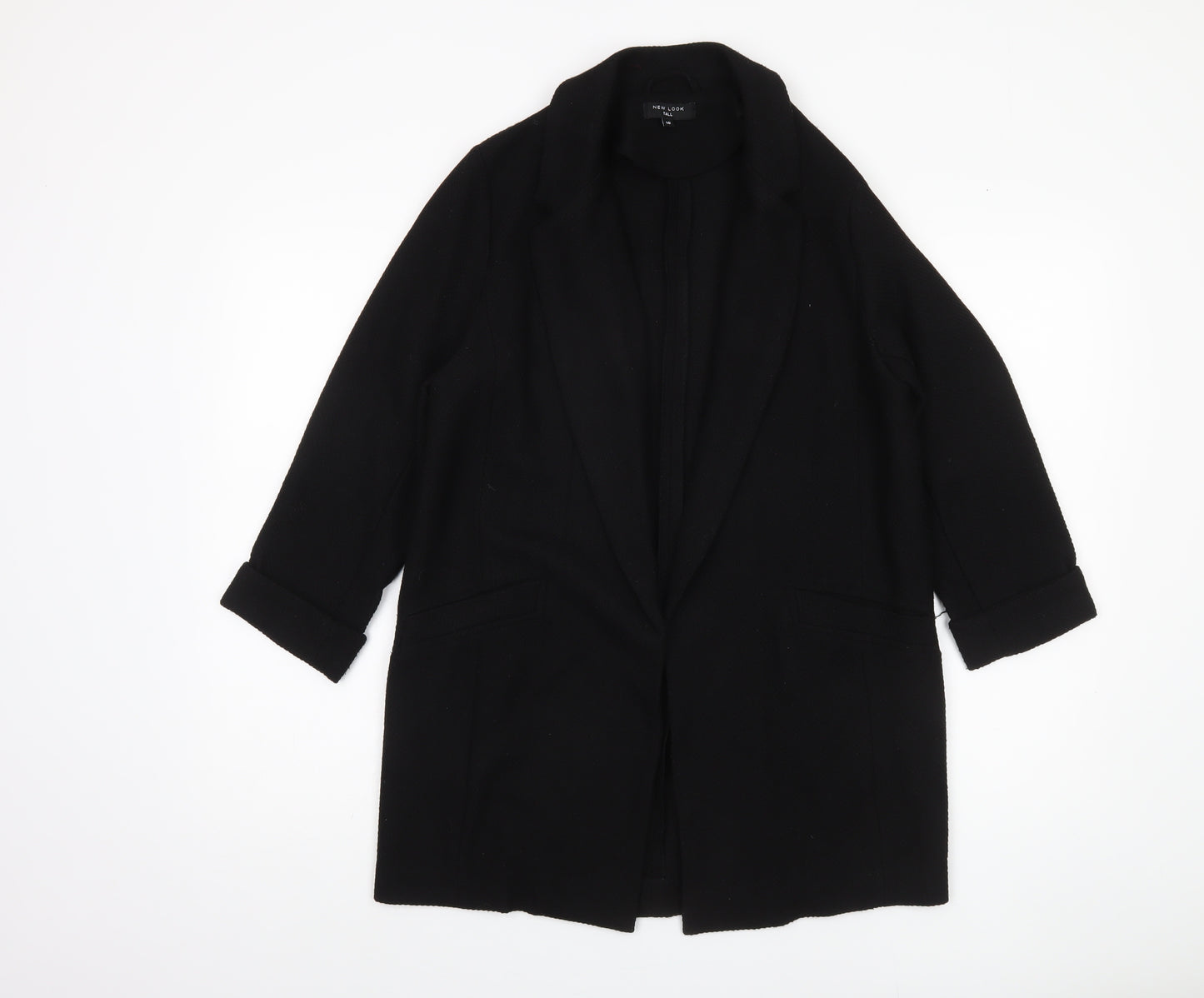 New Look Women's Tall Black Coat Size 10