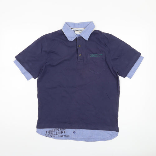 Timberland Boys Blue Polo Shirt 14 Years Spring Summer