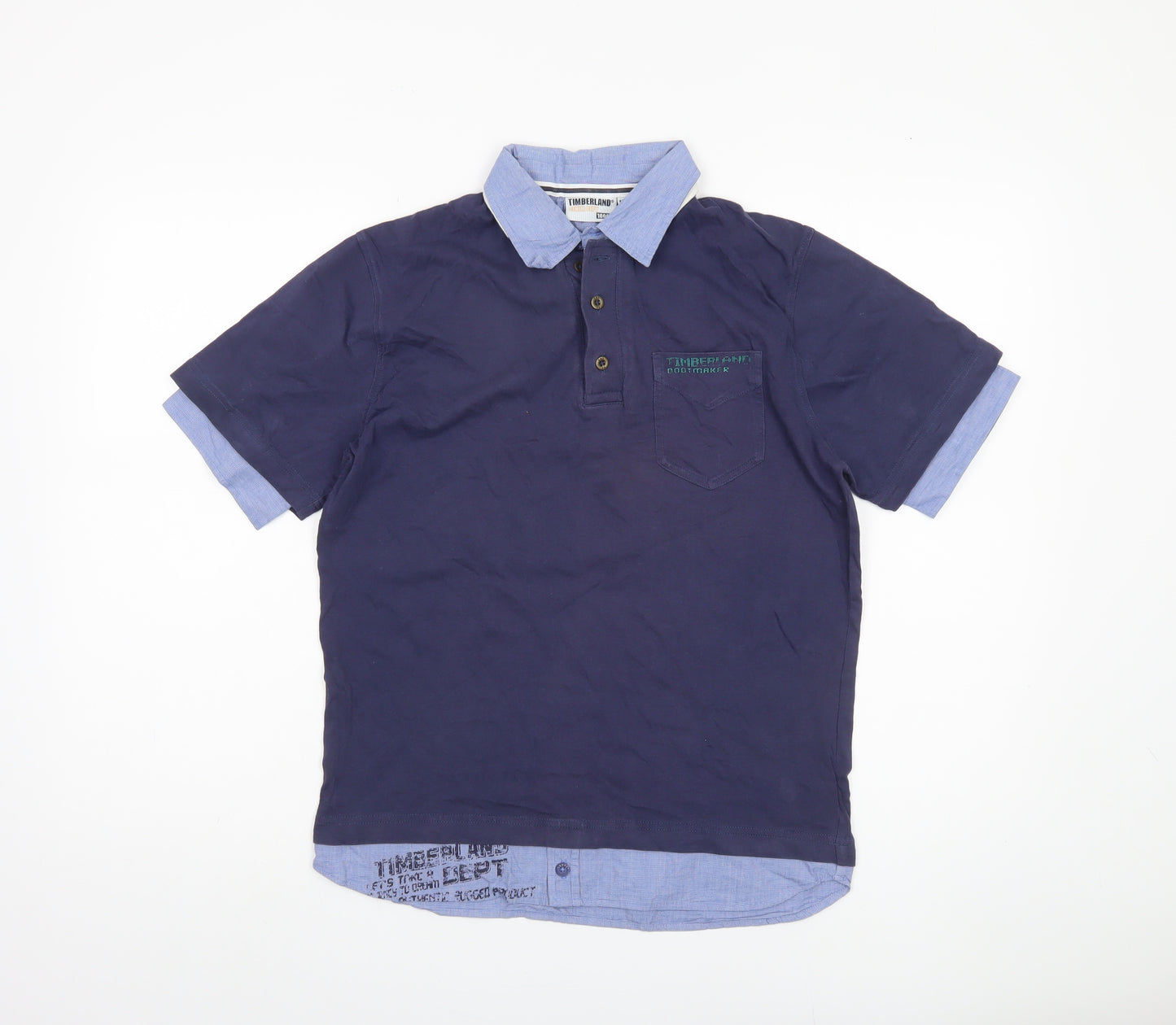 Timberland Boys Blue Polo Shirt 14 Years Spring Summer