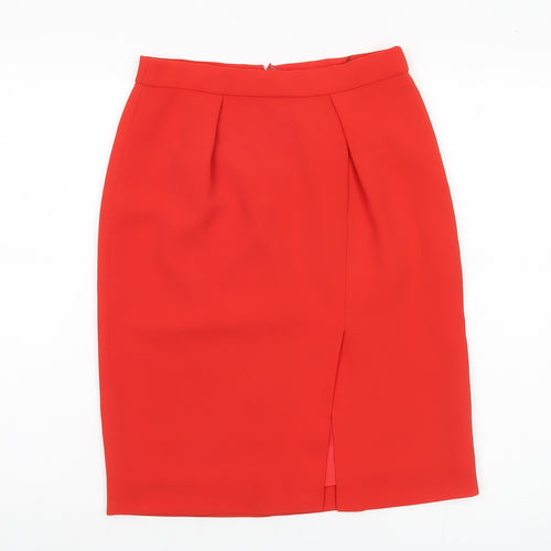 J. Crew Women's Red Pencil Skirt, Size 2XS, Elegant Style