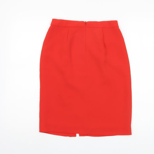 J. Crew Women's Red Pencil Skirt, Size 2XS, Elegant Style