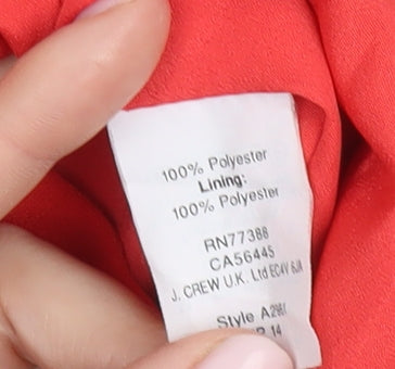J. Crew Women's Red Pencil Skirt, Size 2XS, Elegant Style