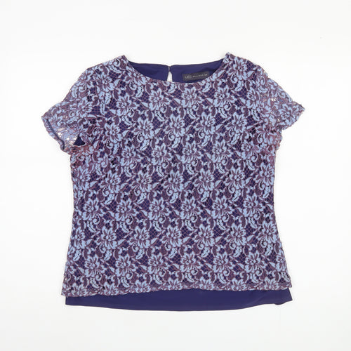 Marks and Spencer Women's Blue Lace Blouse Size 12