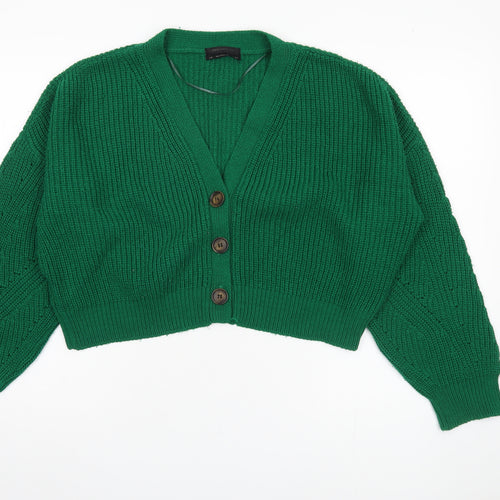 Urban Outfitters Women's Green V-Neck Cardigan, M