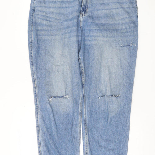 Hollister Women's Blue Relaxed Straight Jeans 17R