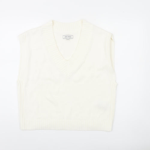 Jack Wills Women's Ivory Cotton Vest, Size 16