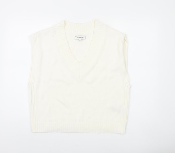Jack Wills Women's Ivory Cotton Vest, Size 16