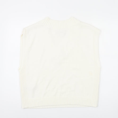 Jack Wills Women's Ivory Cotton Vest, Size 16