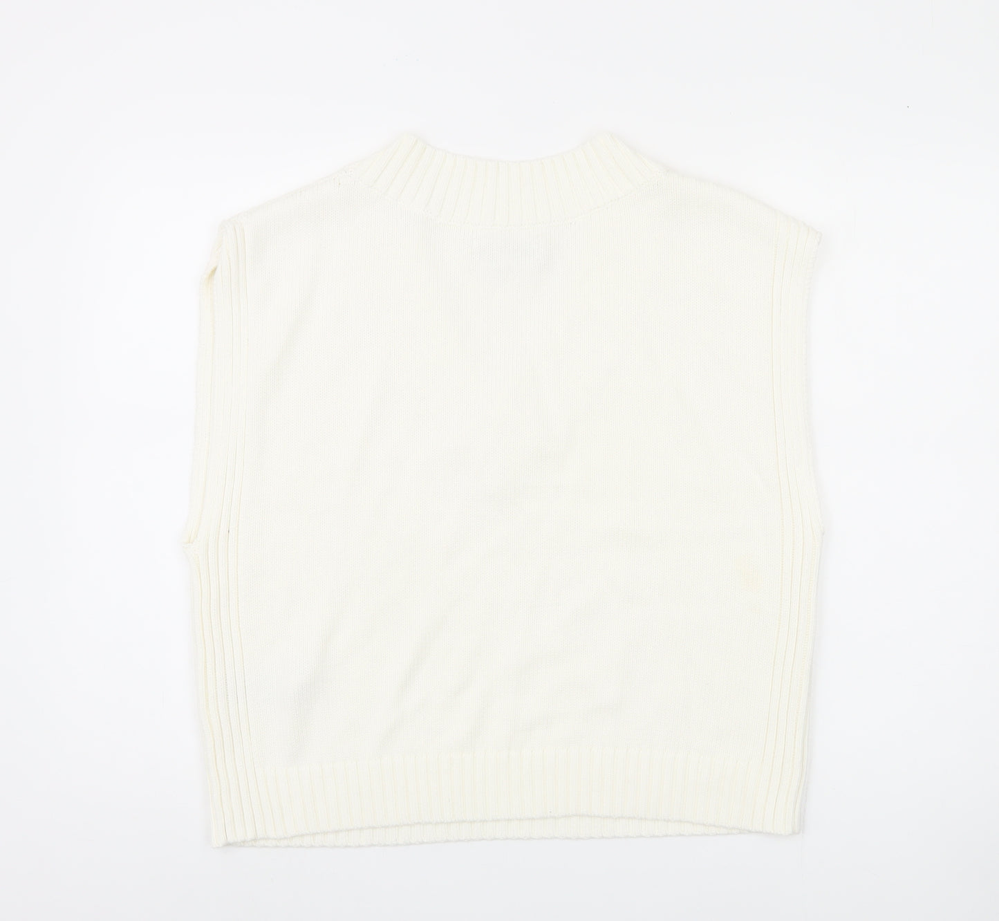 Jack Wills Women's Ivory Cotton Vest, Size 16