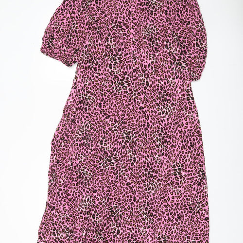 Marks and Spencer Women’s Pink Animal Print Dress, Size 8