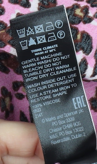 Marks and Spencer Women’s Pink Animal Print Dress, Size 8