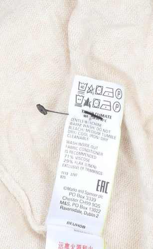 Marks and Spencer Women's Beige Open Front Cardigan, XL