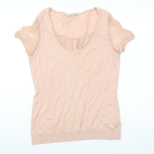 Gerard Darel Women’s Pink Scoop Neck Top Size 2