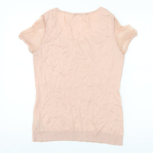 Gerard Darel Women’s Pink Scoop Neck Top Size 2