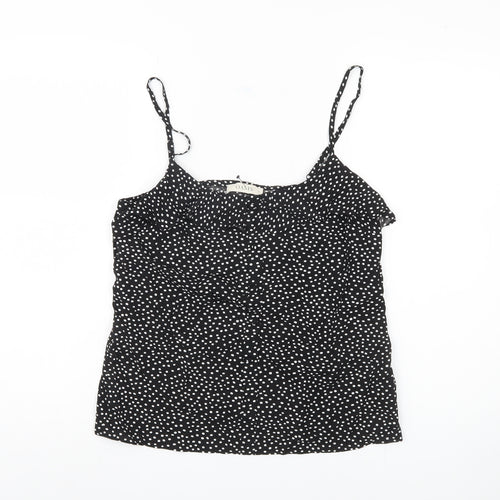 Oasis Women Black Polka Dot Tank Size 10