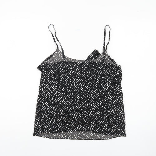 Oasis Women Black Polka Dot Tank Size 10