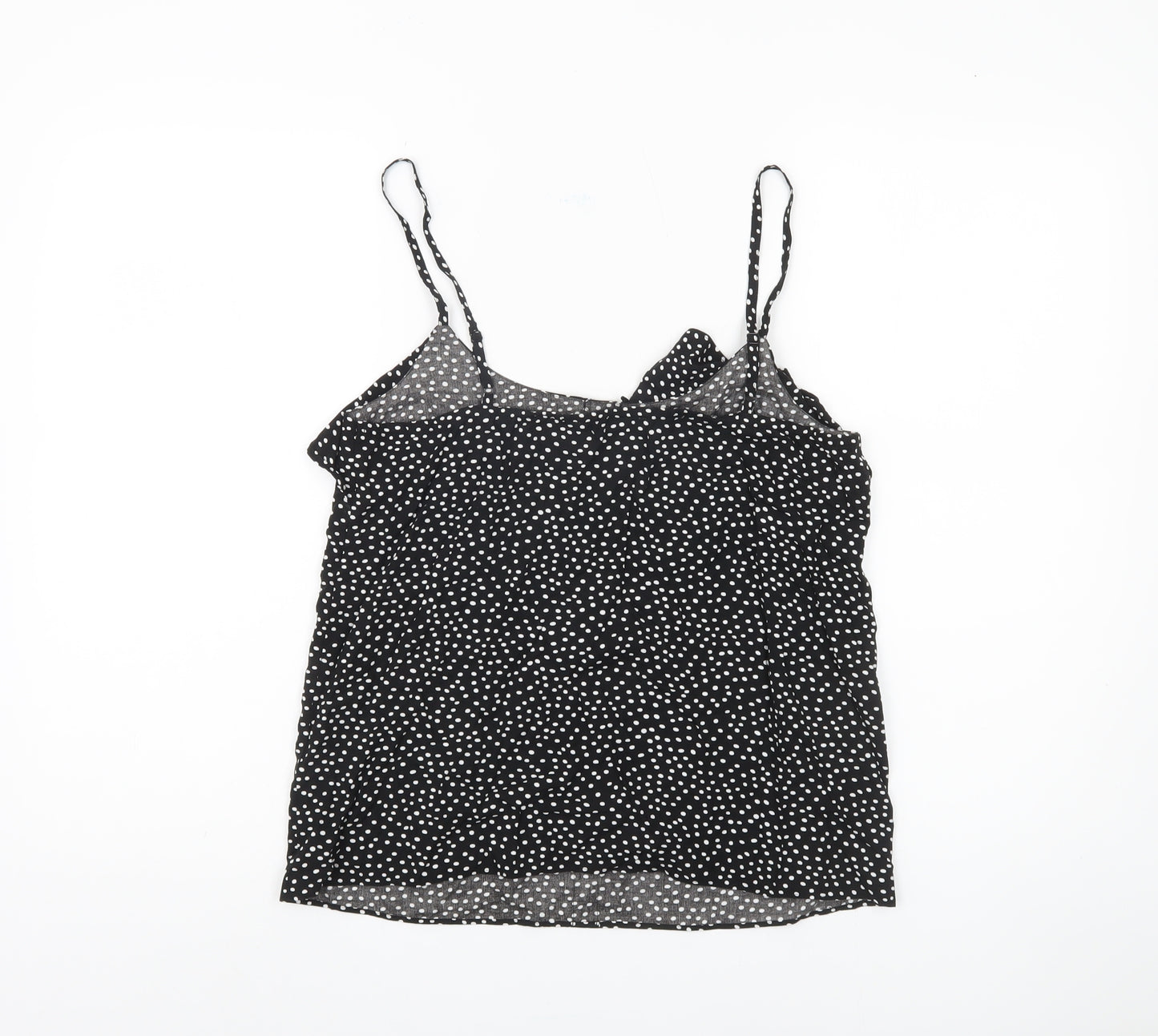 Oasis Women Black Polka Dot Tank Size 10