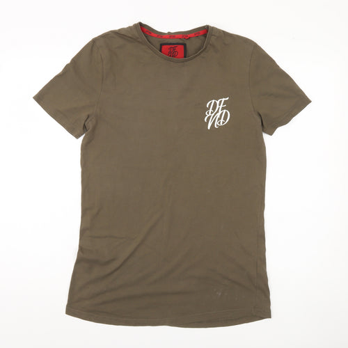 DFND Men's Brown Short Sleeve Crew Neck T-Shirt M