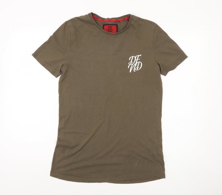 DFND Men's Brown Short Sleeve Crew Neck T-Shirt M