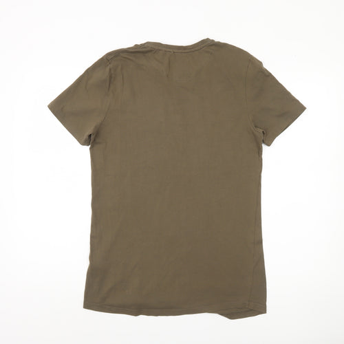 DFND Men's Brown Short Sleeve Crew Neck T-Shirt M