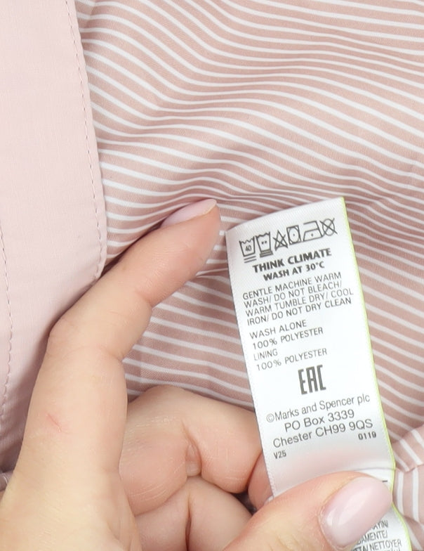 Marks and Spencer Women's Pink Hooded Jacket Size 16