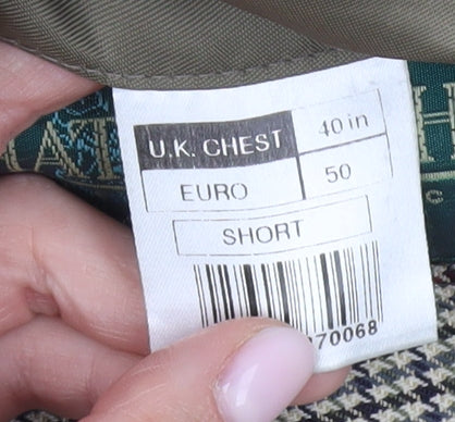 Chatsworth Men's Multicoloured Check Blazer, Size 40S