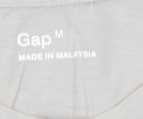 Gap Men's Grey Cotton Crew Neck T-Shirt, Size M