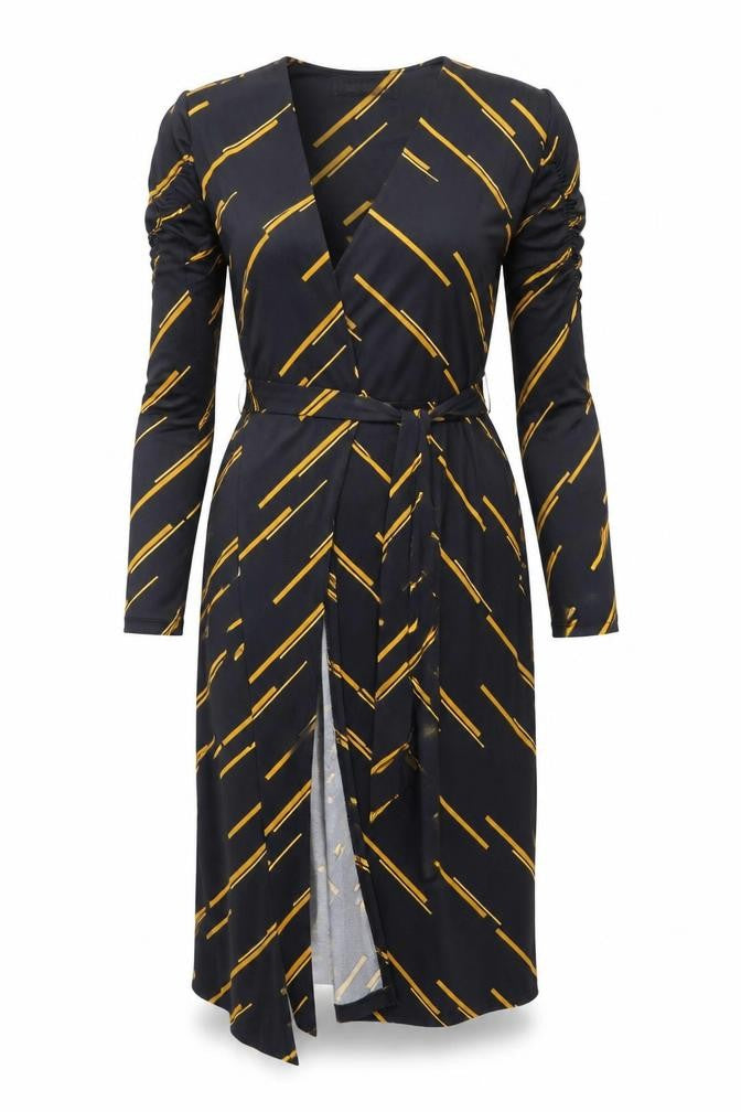 Front view of Marks & Spencer women’s multicoloured wrap dress 6