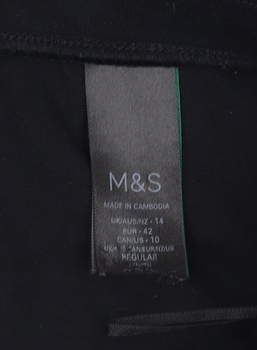Marks and Spencer Women's Black Cargo Trousers UK 14