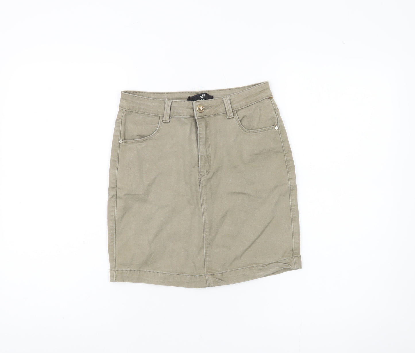 Missguided Women's Beige Knee Length Pencil Skirt UK 10