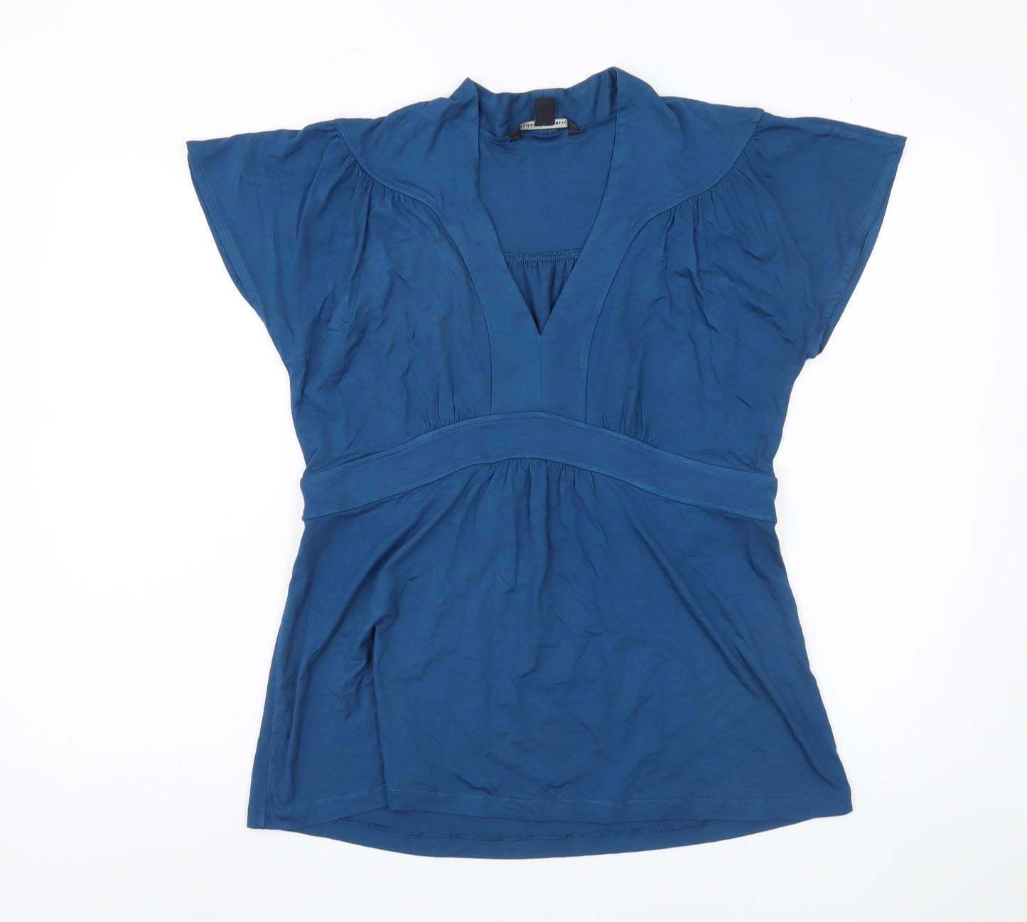 Banana Republic Women's Blue V-Neck Top - Size L