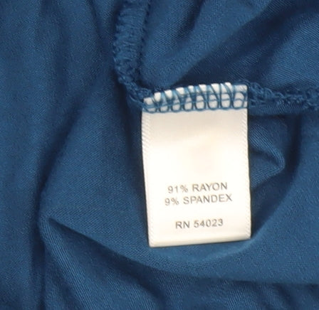 Banana Republic Women's Blue V-Neck Top - Size L