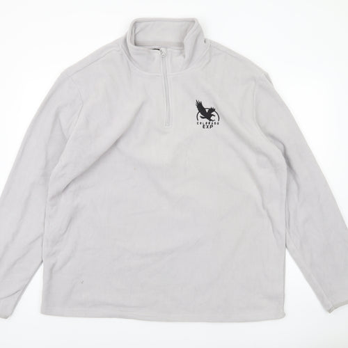 Atlas for Men Grey Fleece 1/4 Zip Sweatshirt 3XL