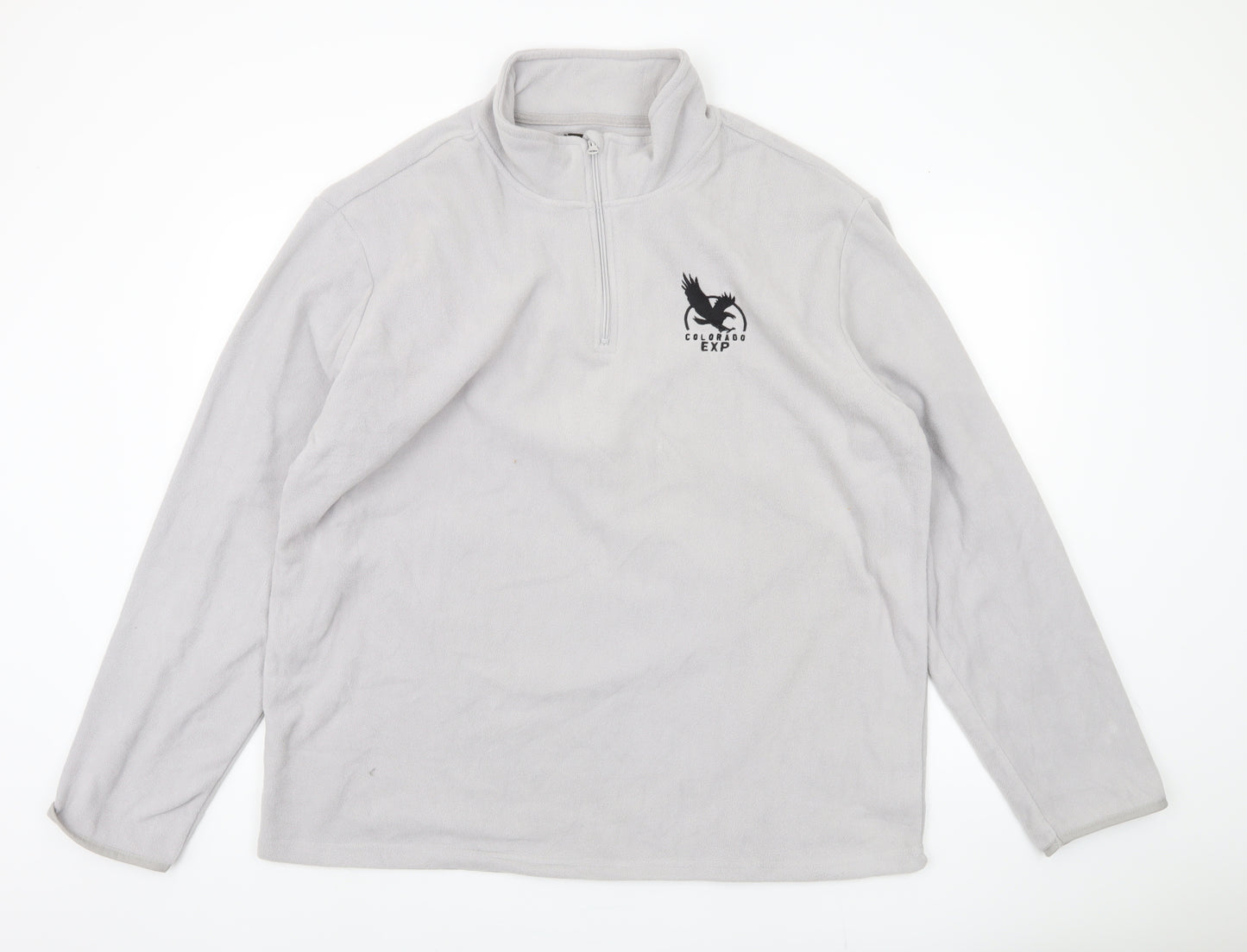 Atlas for Men Grey Fleece 1/4 Zip Sweatshirt 3XL