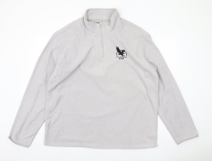 Atlas for Men Grey Fleece 1/4 Zip Sweatshirt 3XL