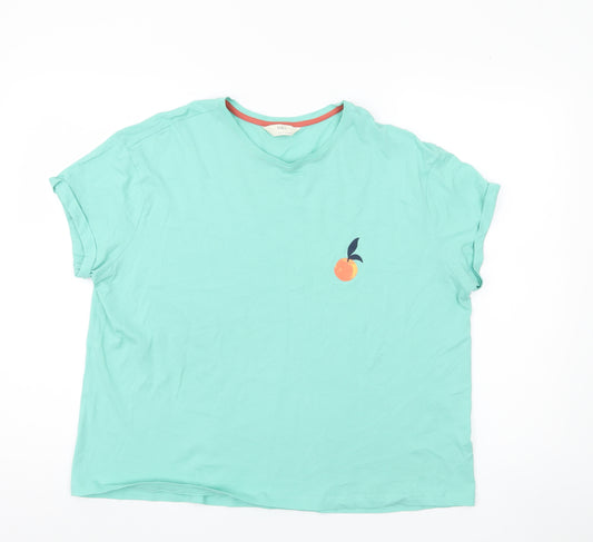 Marks and Spencer Women's Green Pyjama T-Shirt - L