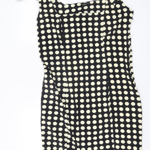 Myleene Klass Women's Black Polka Dot Bodycon Dress Size 18