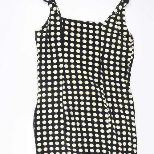 Myleene Klass Women's Black Polka Dot Bodycon Dress Size 18