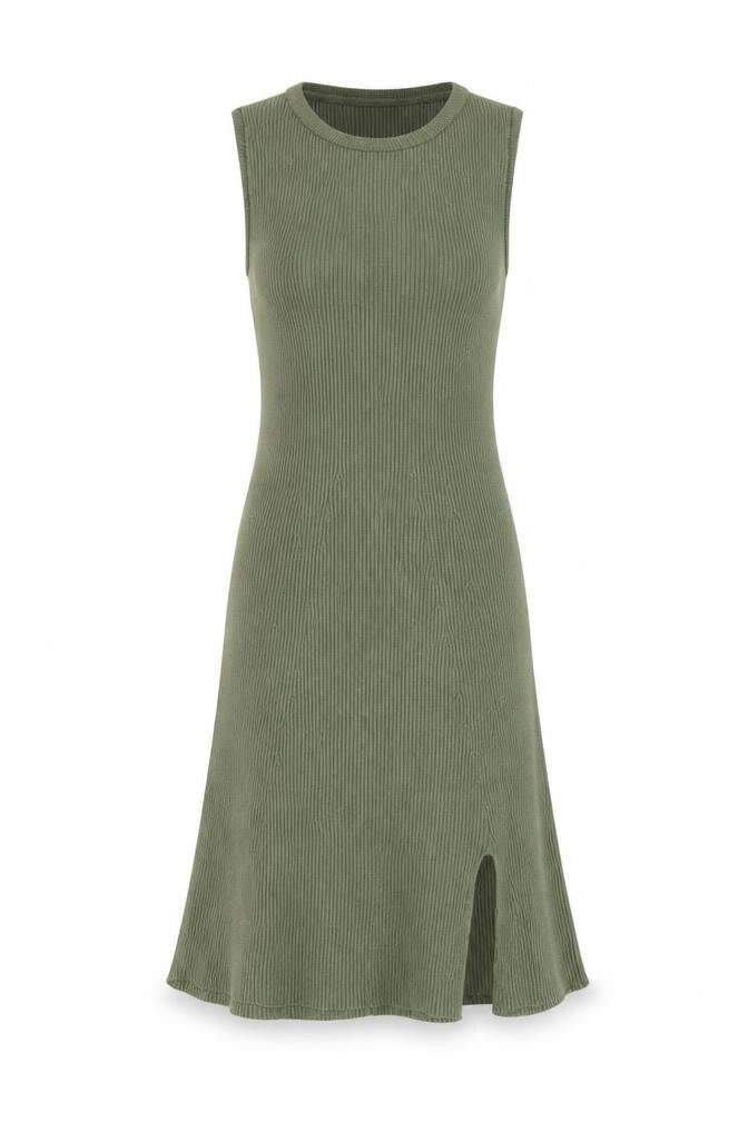Pull&Bear Green Sleeveless Knit Dress