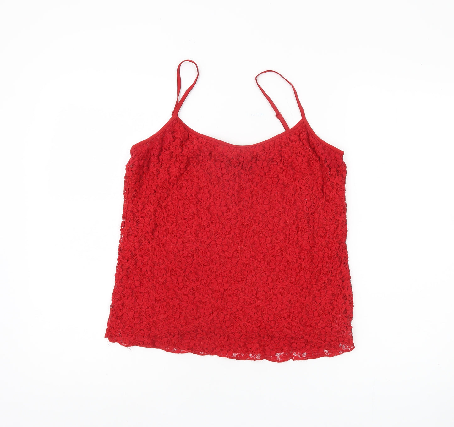 Per Una Women's Red Camisole, Size 16, Lace Spaghetti Strap