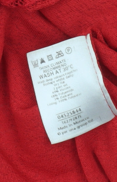 Per Una Women's Red Camisole, Size 16, Lace Spaghetti Strap