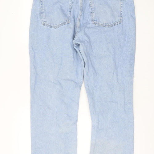 H&M Men's Light Blue Straight Jeans, Size 33, Regular Fit
