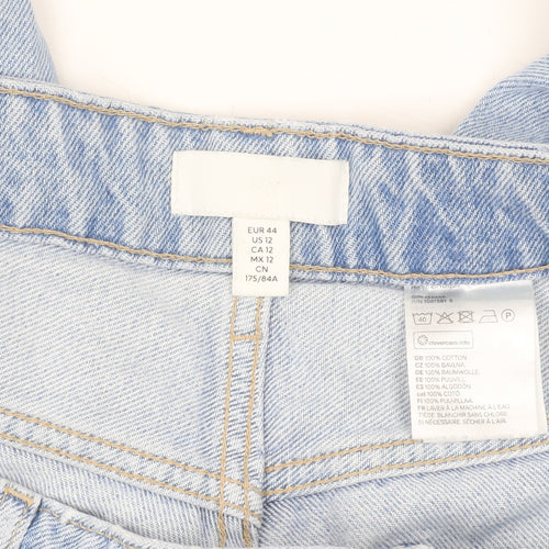 H&M Men's Light Blue Straight Jeans, Size 33, Regular Fit